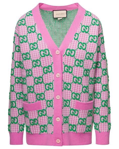 pink and green gucci sweater|gucci pink sweater cardigan.